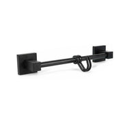 PORTA ASCIUGAMANI 2 GANCI SUPPORTO ARREDO BAGNO CASA CUCINA NERO 02112
