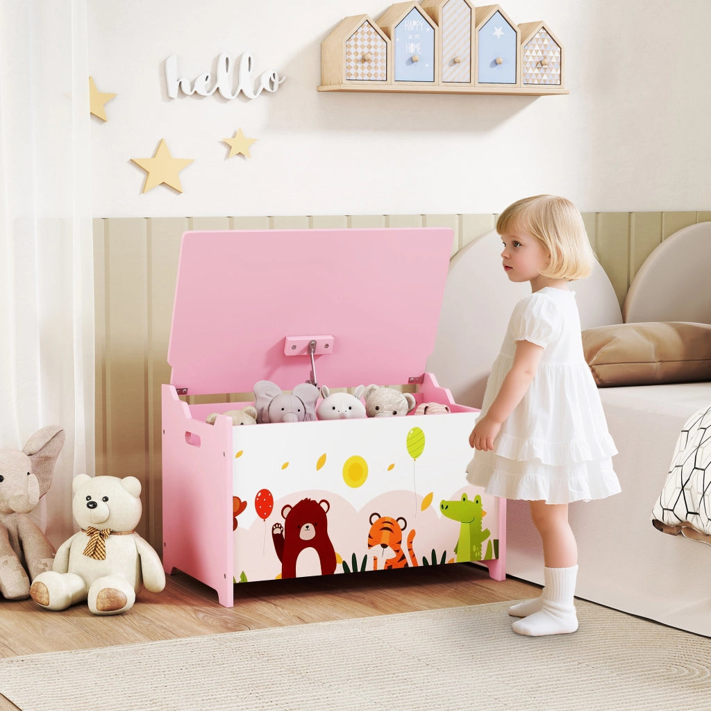 Cassettiera per bambini ¨C zephmum ¨C rosa 60x37x39 cm