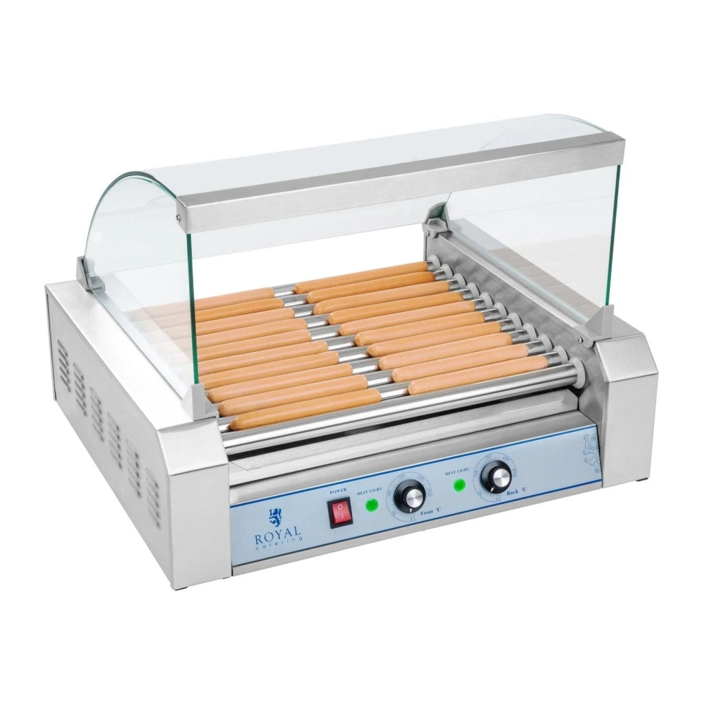 Macchina professionale per hot dog in acciaio inox per 20 salsicce 2200 watt 3614096