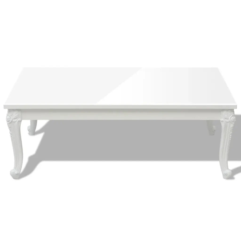 Tavolino da CaffÃ¨ 115x65x42 cm Bianco Lucido