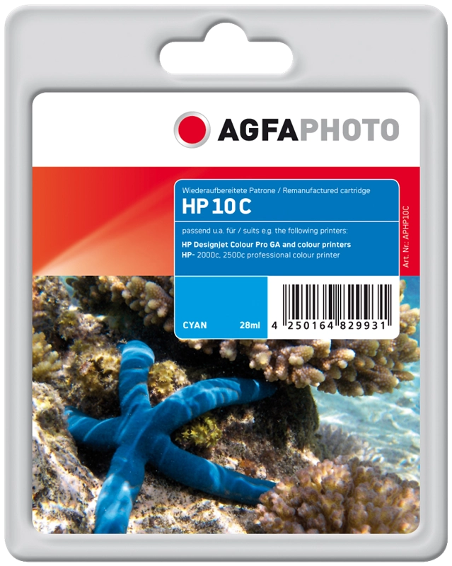 ORIGINAL Agfa Photo Cartuccia d'inchiostro ciano APHP10C ~1650 Seiten 28ml Agfa Photo 10 (C4841AE)