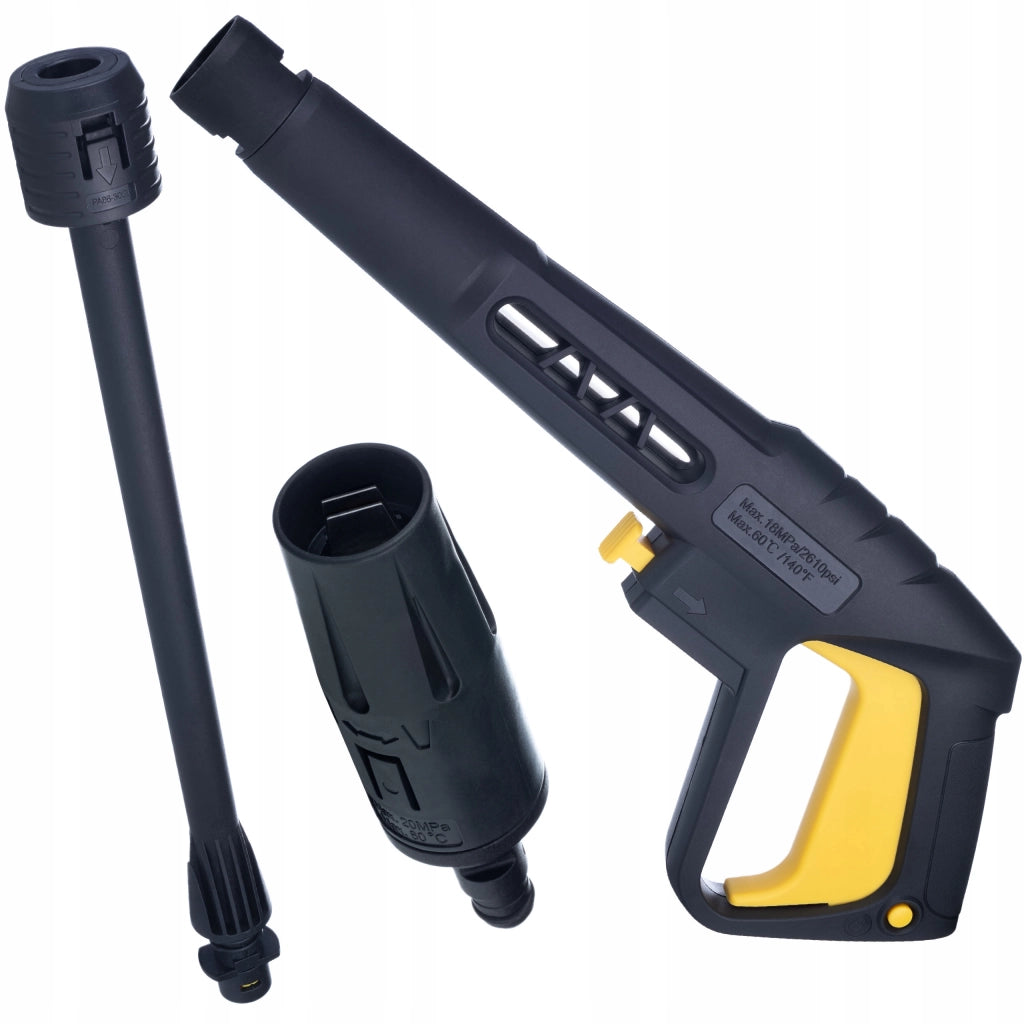 Pistola e Tubo Alta Pressione di Ricambio compatibile con Idropulitrice Kärcher K2–K7 – 10m, Click Connect, Lancia Vario