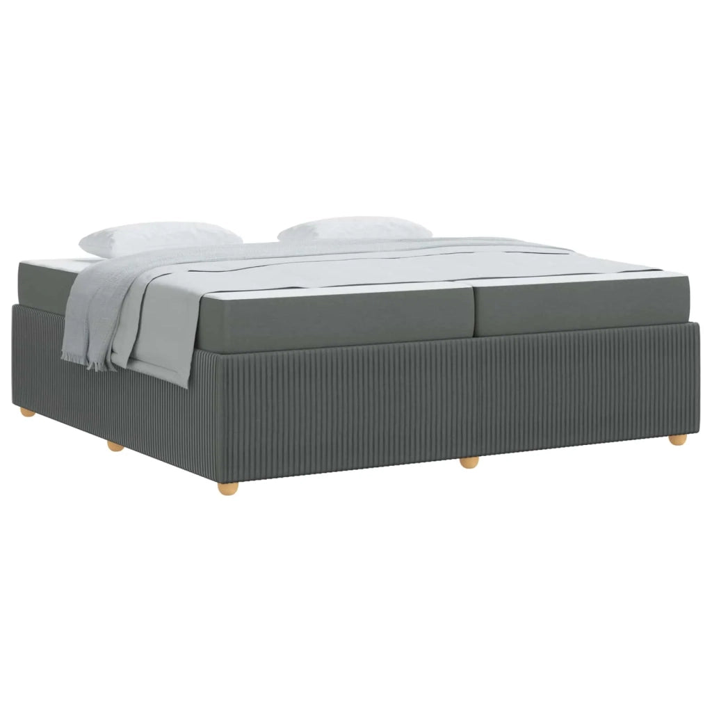 Struttura del letto Grigio scuro 200 x 200 cm Tessuto