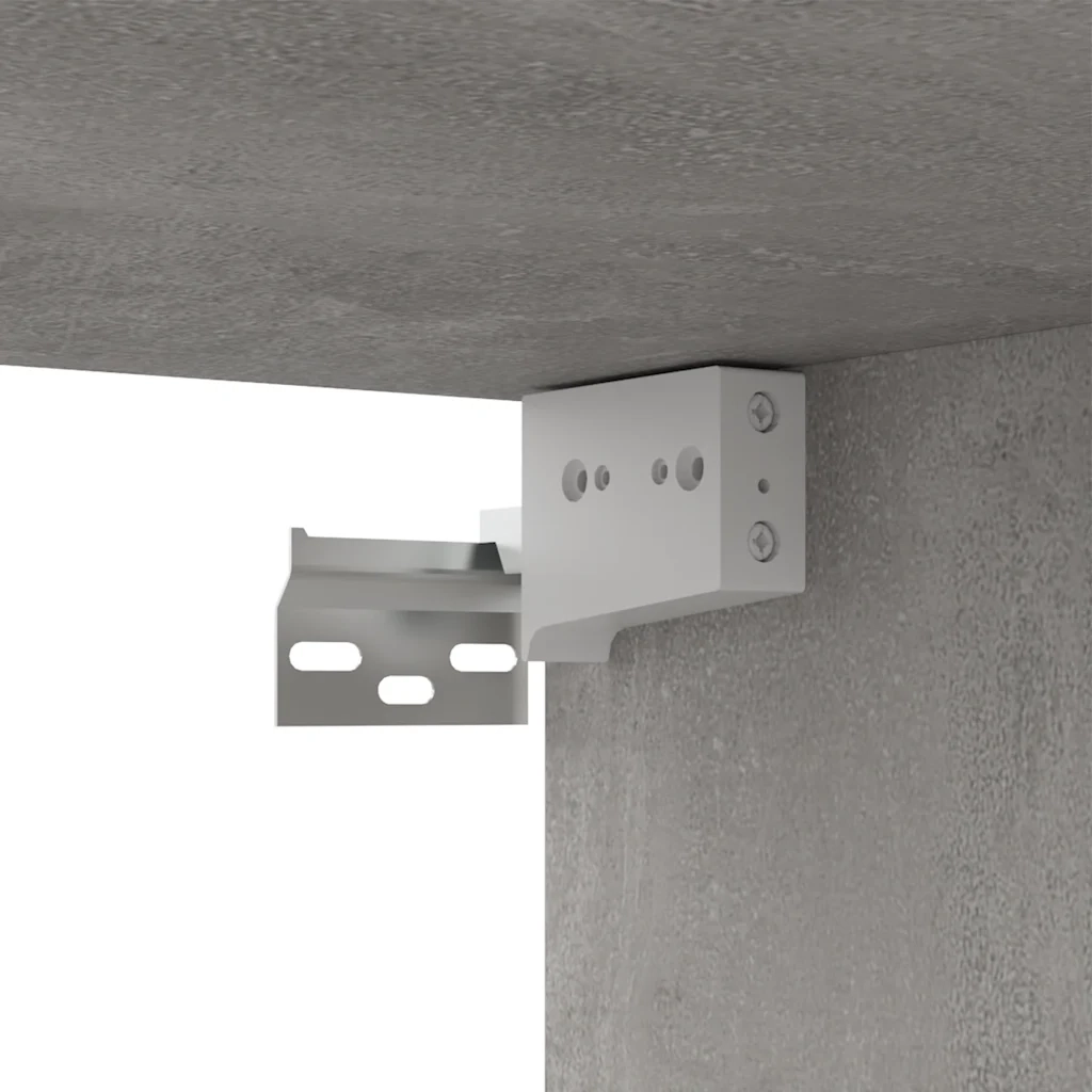 Set Mobile Porta TV 7 pz Grigio Cemento in Truciolato  cod mxl 20817