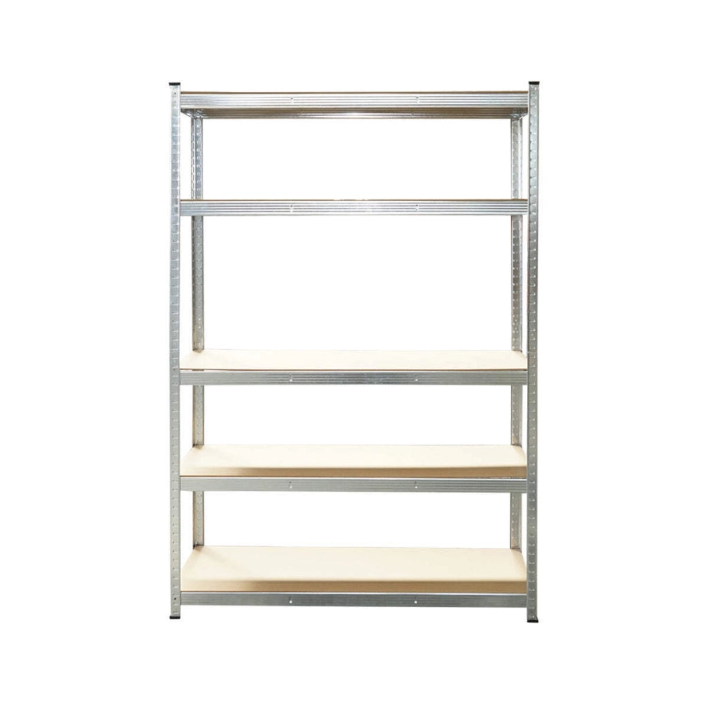 Scaffale in metallo con 5 ripiani in MDF, 180x120x45 cm, 250 kg/ripiano, montaggio senza viti, zincato