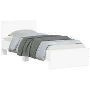 Letto singolo | Letto per adulti | Struttura letto con testata Bianco 80 x 200 cm