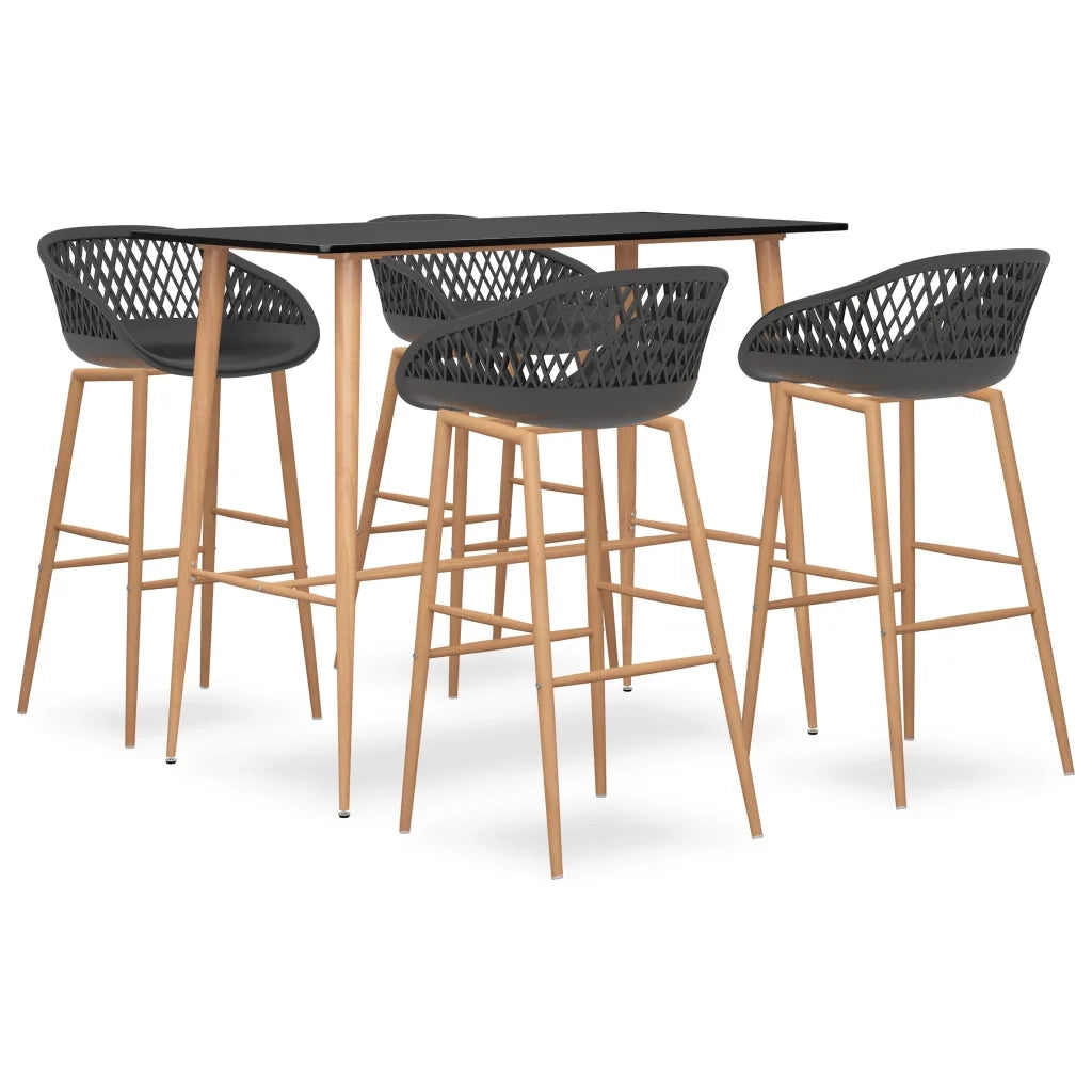 Set da Bar 5 pz Nero e Grigiocod mxl 96442