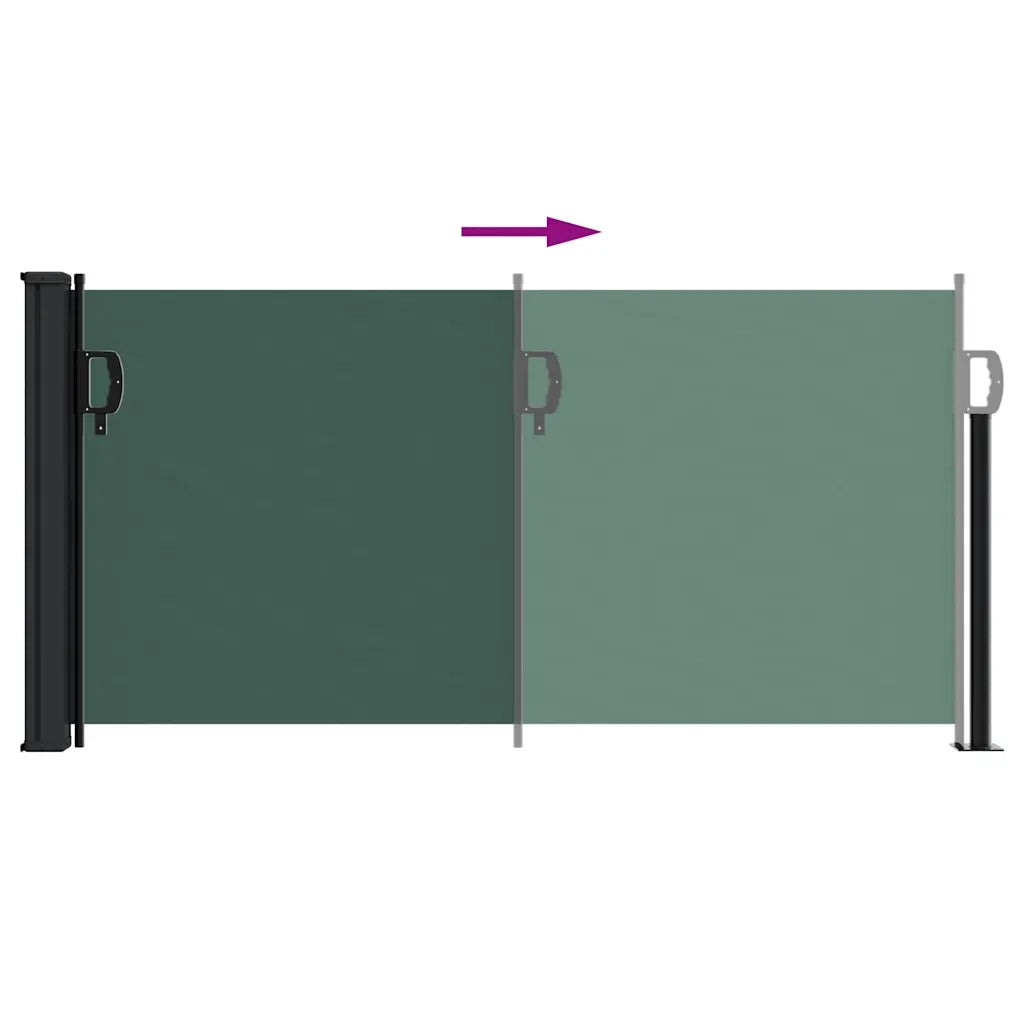 Tenda da Sole Laterale Retrattile-Tenda parasole per giardino Verde Scuro 100x300 cm
