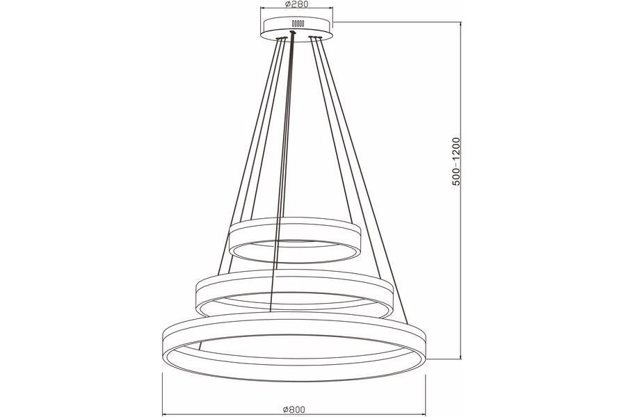 Lampada sospensione Cornelia LED 114W bianca Ø80 Reality