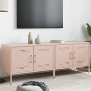 Mobili TV 2pz-Set di 2 Credenza per TV Rosa 68x39x50,5 cm in Acciaio 197637