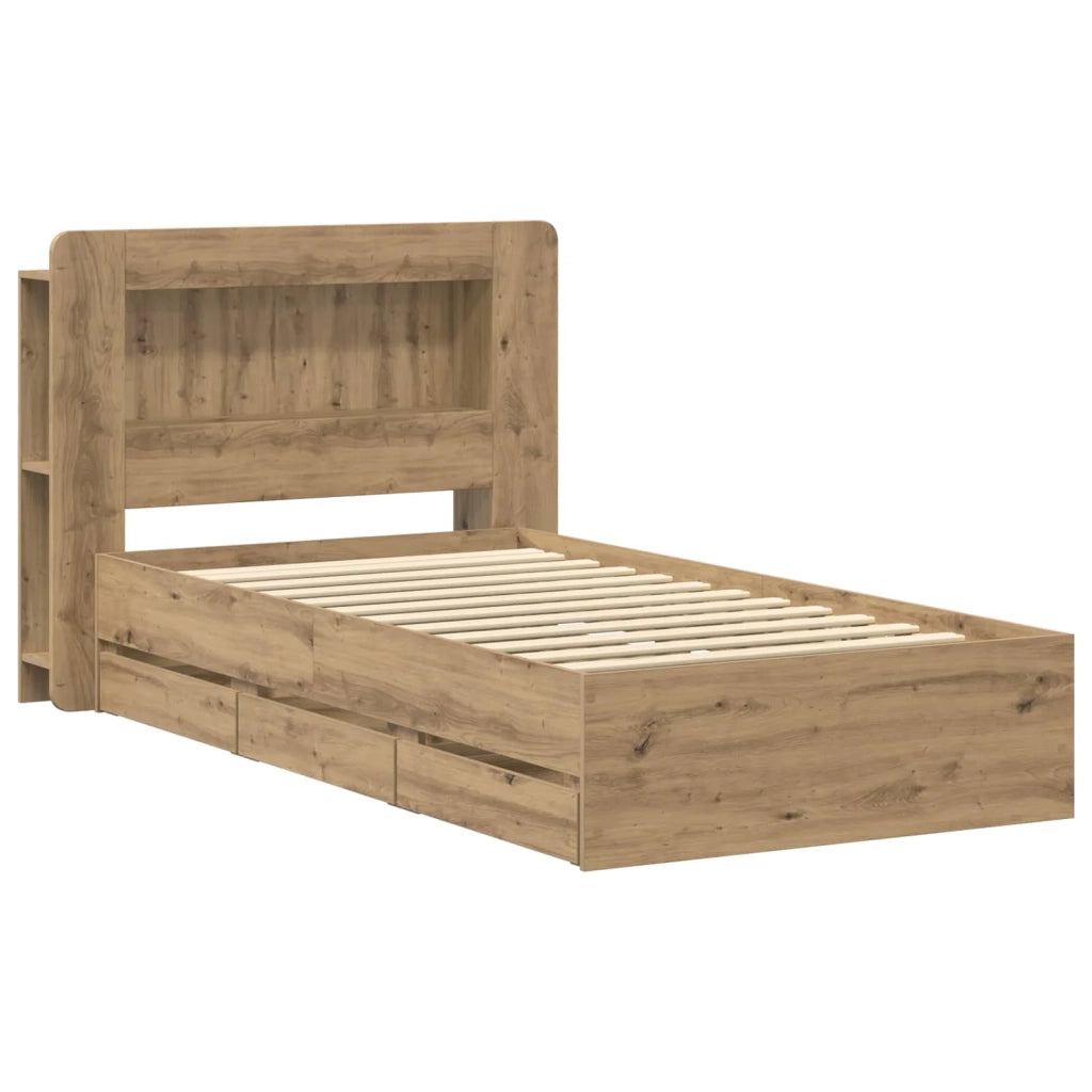 Telaio del letto con storage Rovere Artigianale 80 x 200 cm