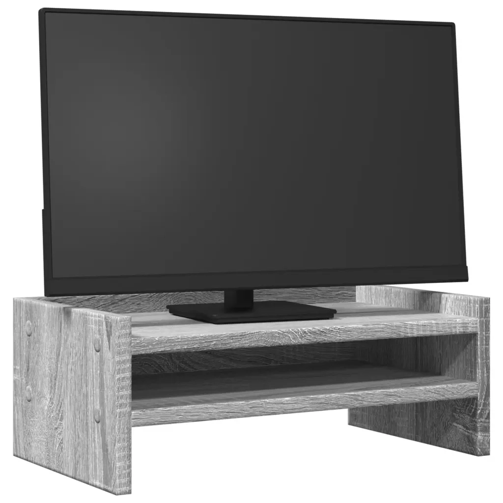 Supporto per Monitor Grigio Sonoma 42x24x16 cm in Truciolato 854720