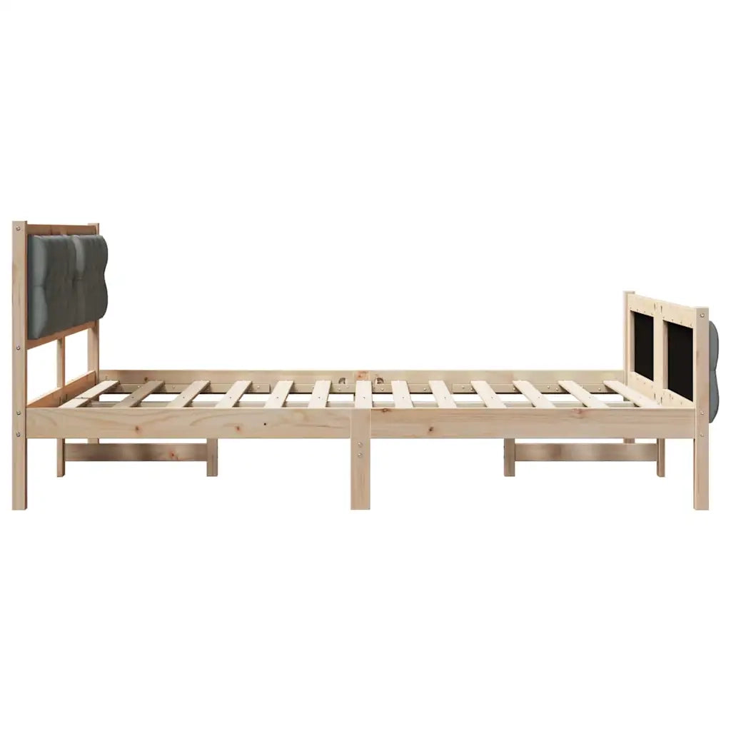 Struttura del letto Grigio scuro 140 x 200 cm Pino massello 3394289