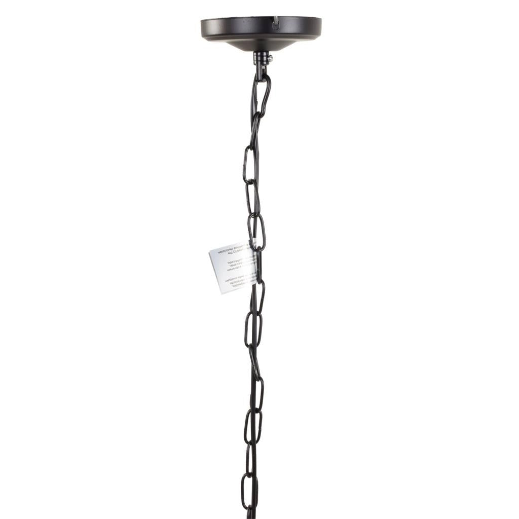 Plafoniera in metallo nero 19,5x19,5x34/123h