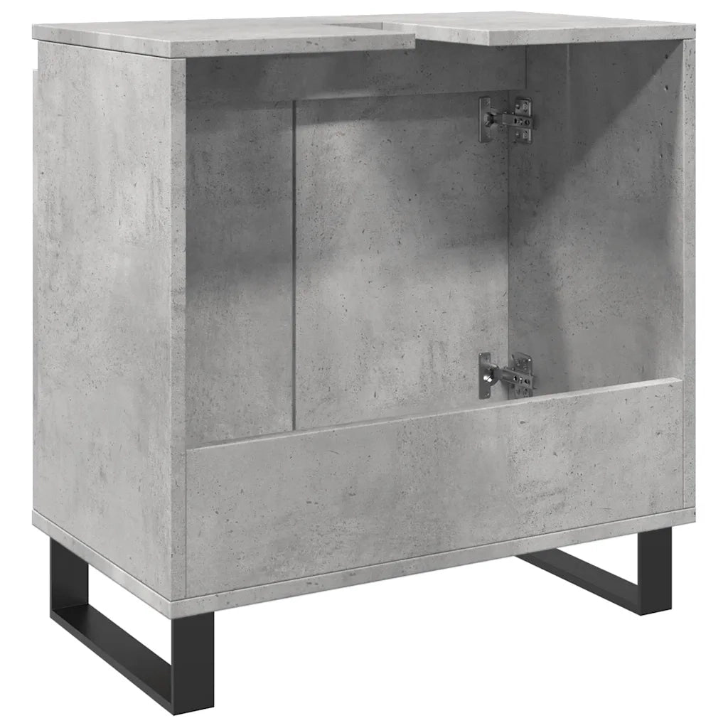 Armadietto da Bagno | Armadio da bagno Grigio Cemento 58x33x60cm in Truciolato