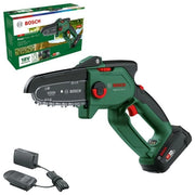 Bosch 06008B8900 EasyChain Motosega a Batteria 18V 2,5Ah Lunghezza Barra 15 cm Velocita' Catena 7 m-s colore Nero Verde