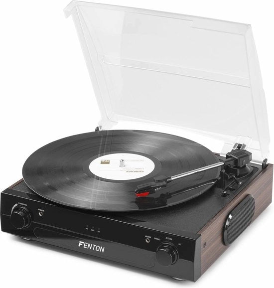 Letto di vinile con Bluetooth, Altoparlanti integrati e ingresso USB - Nero