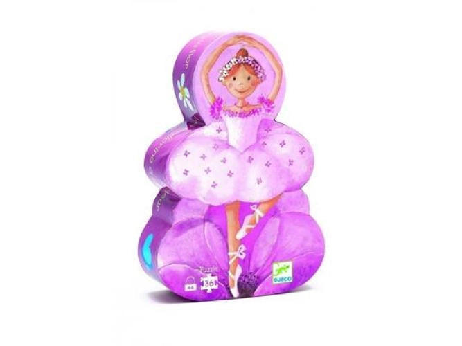 Puzzle Ballerina con fiore,36 pezzi,Djeco,Eta 4+