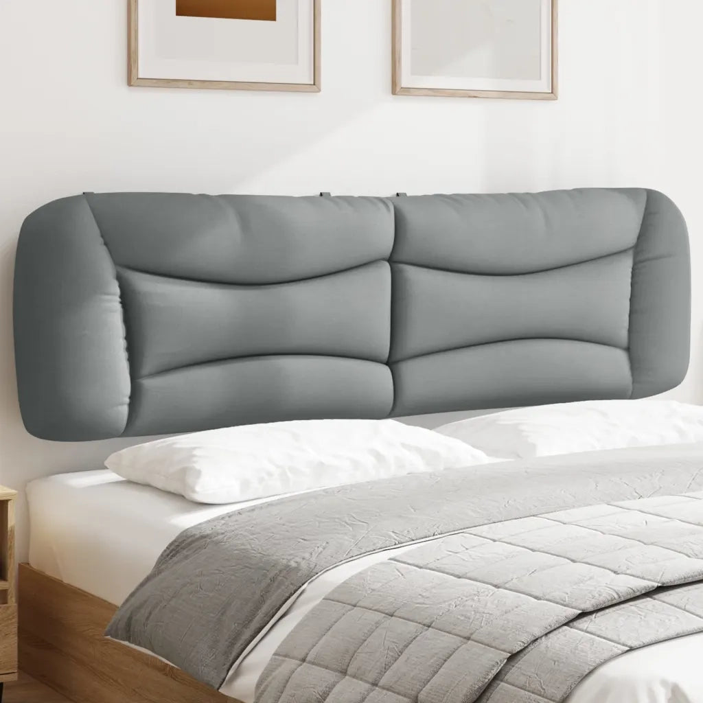 Cuscino Testiera Hvar Grigio Chiaro 183 cm in Tessuto 374612