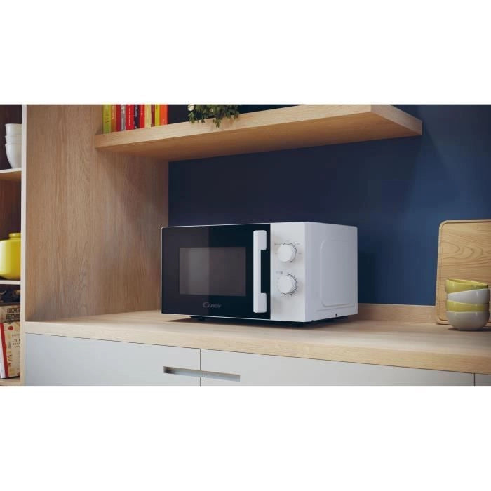 CMW20SMWLI Microonde Mono CANDY Idea - 20 L - MO: 700 W - UI meccanico - 5 livelli di potenza - Bianco