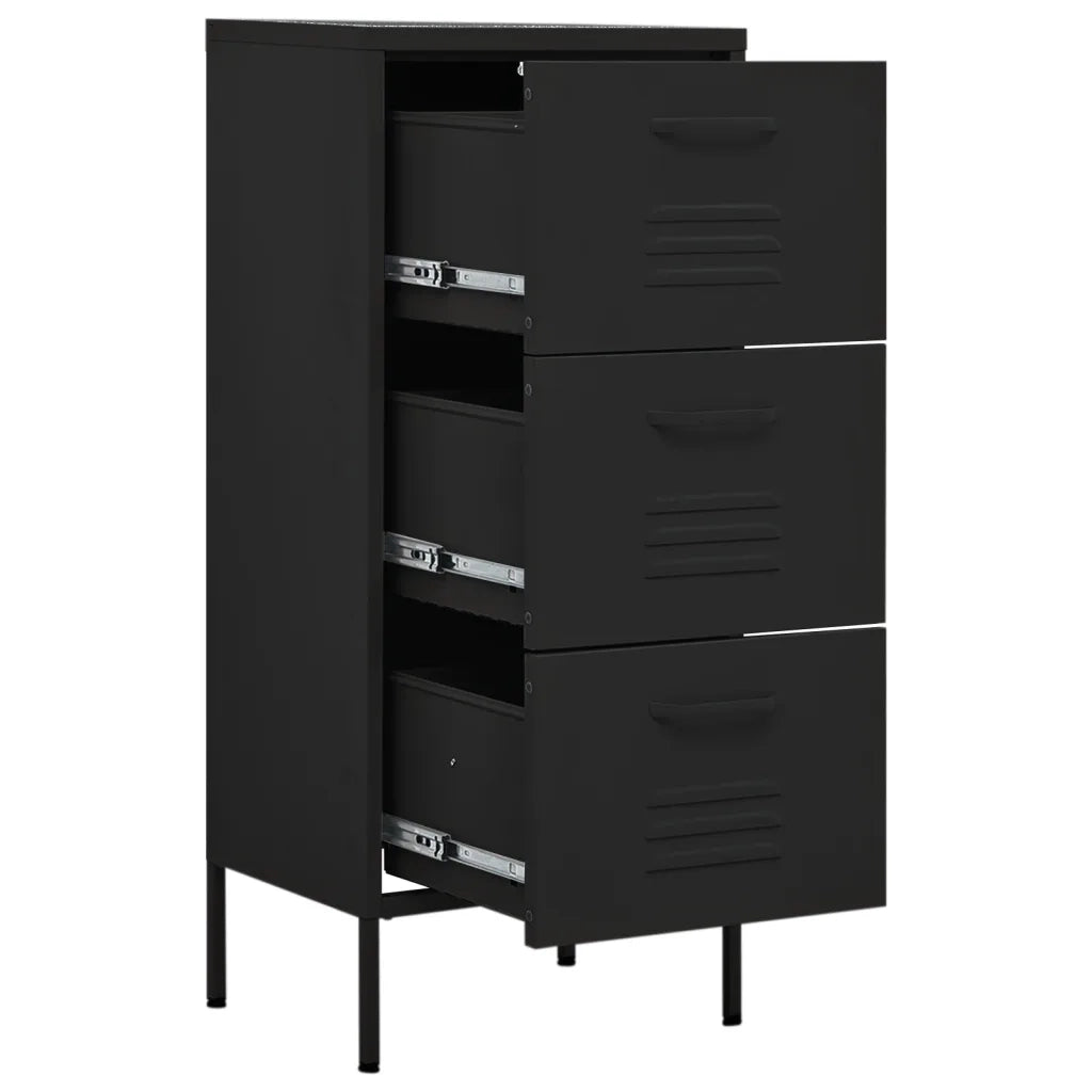 Armadietto Nero 42,5x35x101,5 cm in Acciaio 336187