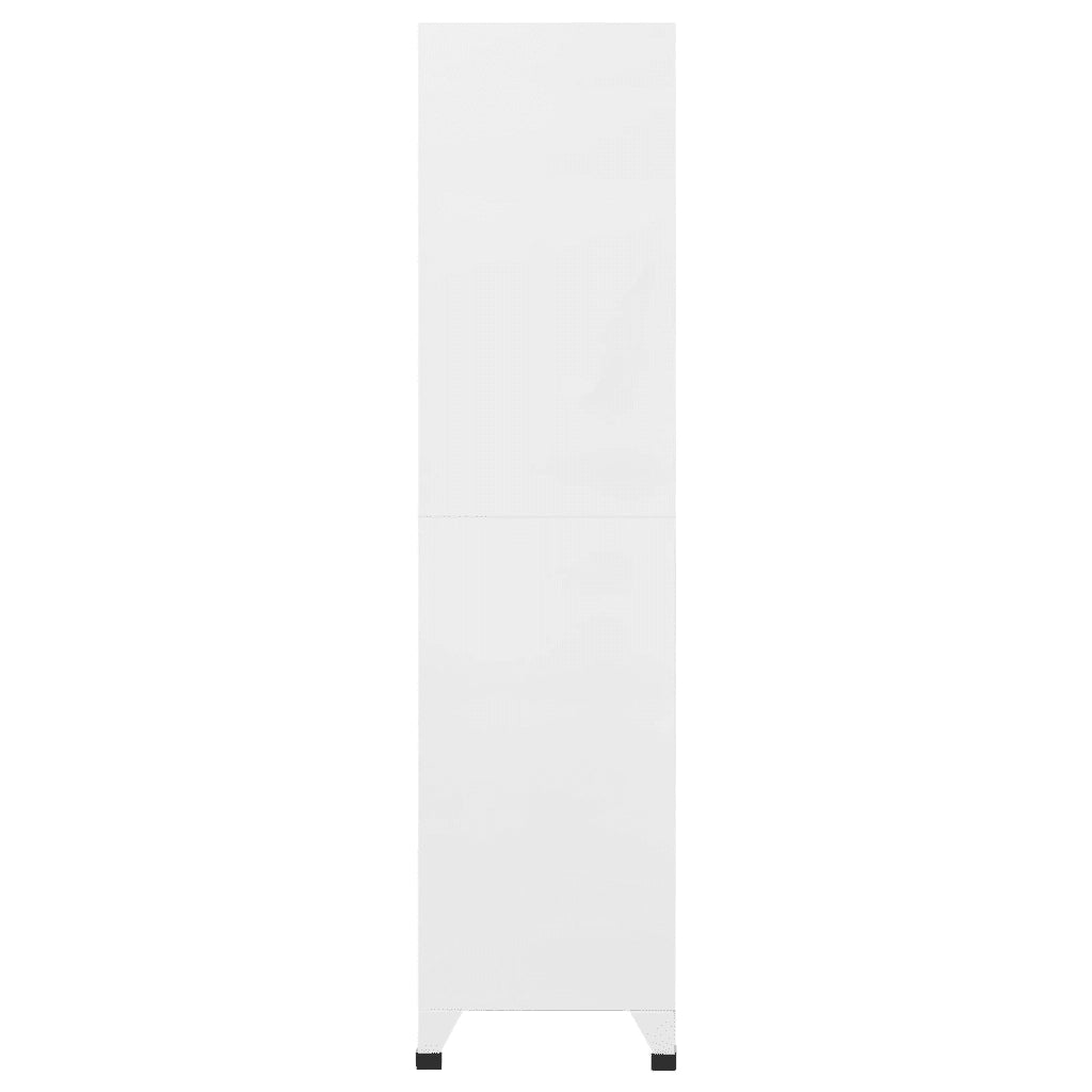 Armadietto con Chiave Grigio Chiaro e Scuro 90x40x180cm Acciaio 339835