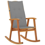 Sedia a Dondolo con Cuscini in Legno Massello di Acacia cod mxl 53993