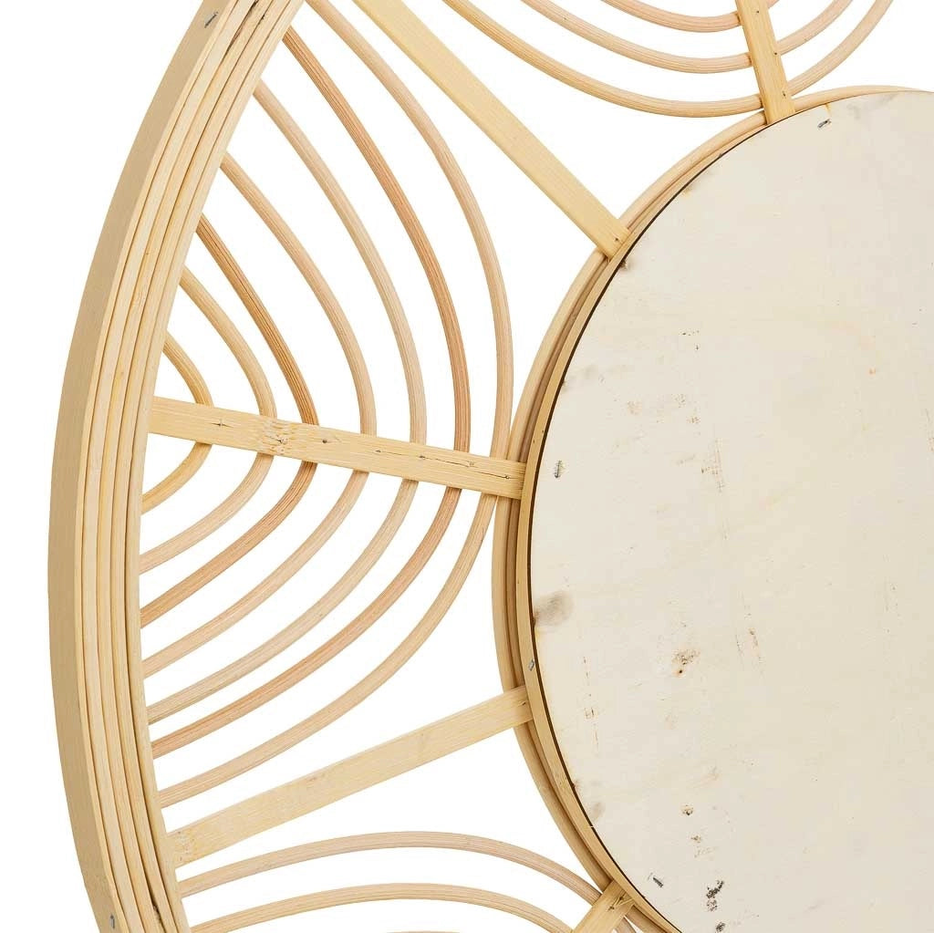 Specchio in rattan e bambù marrone d55,5x2h