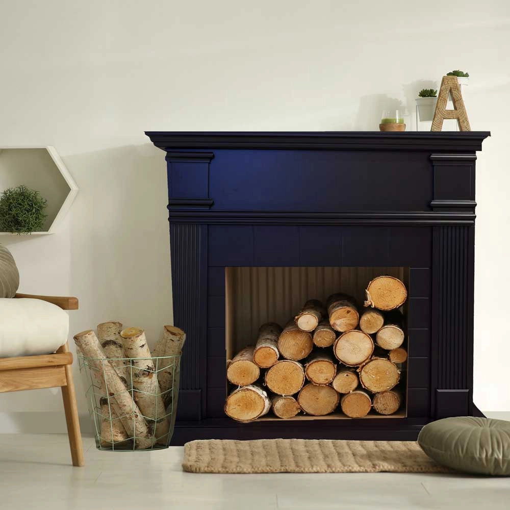 Mpc Cornice Camino Caldera Cornice Caminetti Caldera Nero Ideale Per Inserto Elettrico Caminettovulcano o Bruciatore Esistente Design Classico Senza Tempo Realizzato In Robusto Legno Mdf