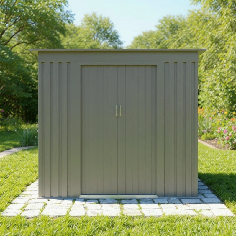 Casetta da giardino in metallo â€“ MJ 6 x 4 monopendenza - 2,4 mÂ² - Antracite