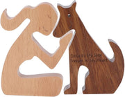 Decorazioni per cani in legno - Regali di ricordo per cani - Manufatti a mano - Beugo/Walnut - 14x10.5x2cm - Decorazione calda e accattivante - Ricordo di cani