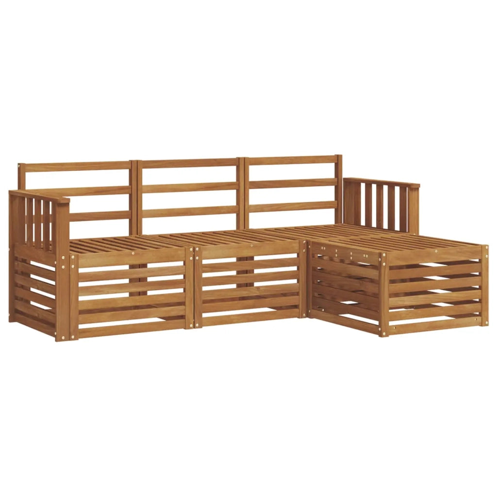 Set di divani da esterno 4 pcs Naturale