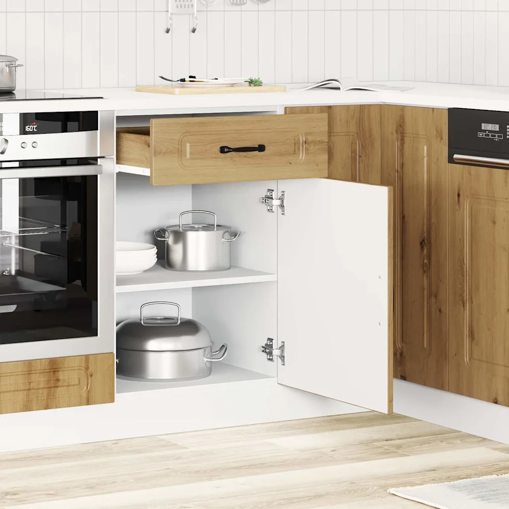 Base da Cucina Kalmar Rovere Artigianale in Legno Multistrato