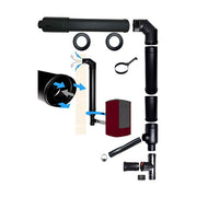 kit tubi canna fumaria stufa pellet coassiale dn 80 125 scarico fumi aspirazione aria made in Italy.