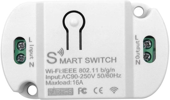 Interruttore di luce intelligente senza fili - Connessione Wi-Fi - Controllo vocale - Tensione AC 90-250V - Funzione di timer - Adatto per case intelligenti