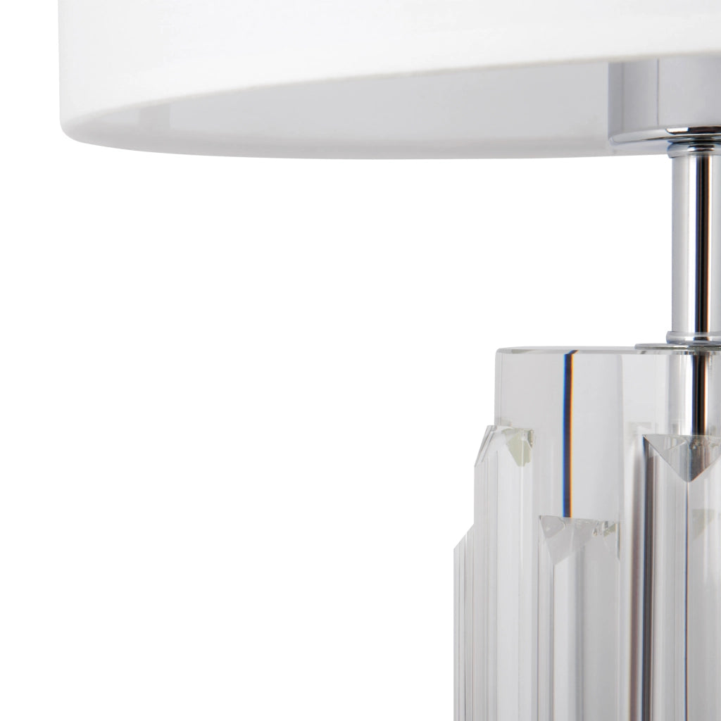 Maytoni Lampada da tavolo moderna Muse 1 luce E27 cromo metallo tessuto