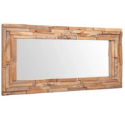 Specchio Decorativo in Legno di Teak 120x60 cm Rettangolare cod mxl 49985