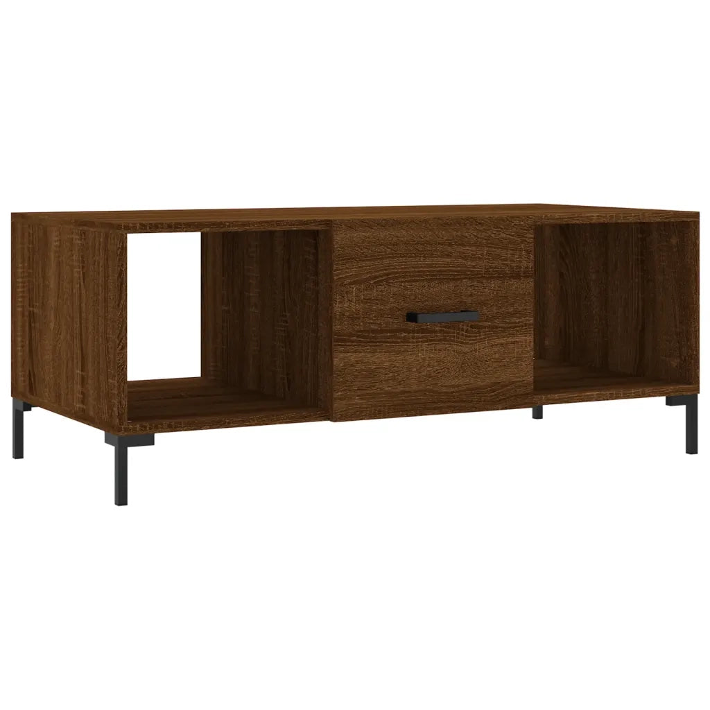Tavolino Salotto Rovere Marrone 102x50x40 cm Legno Multistrato 829307