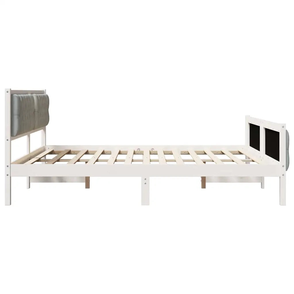 Struttura del letto Grigio chiaro 160 x 200 cm Pino massello 3394282