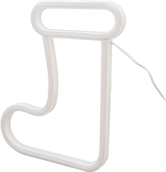 Decorazione di Natale a LED - Neon - Decorazione per Parete - Caricabile via USB - Materiale Sicuro - Illuminazione Flessibile in Silicone - Neon Bordatura