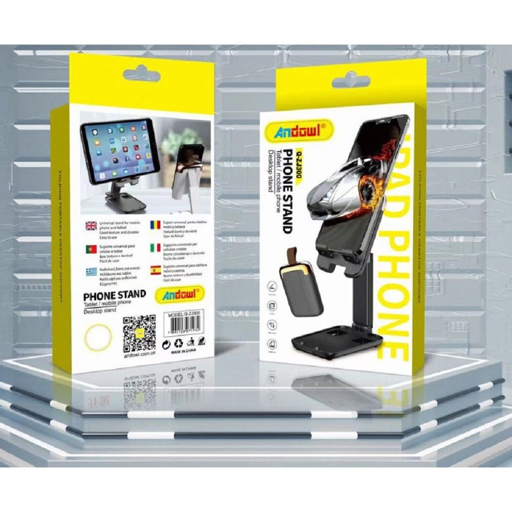 Trade Shop - Supporto Porta Cellulare Universale Regolabile Tablet Telefono Da Tavolo Q-zj300 -