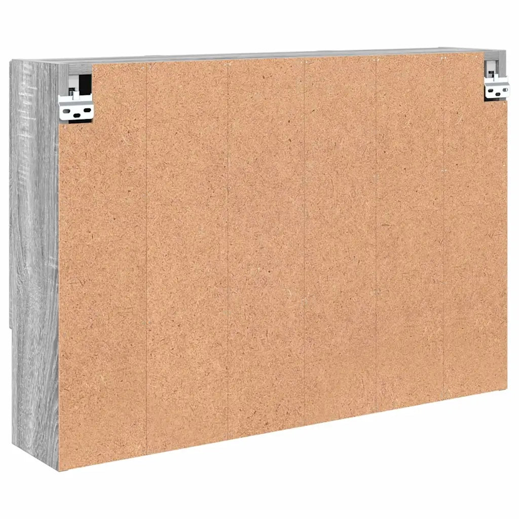 Mobiletto per specchio con porta Grigio Sonoma 80 x 17 x 55 cm 883360
