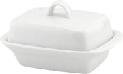Piatto di conservazione burro ceramico con coperchio - Bianco - Accessori cucina