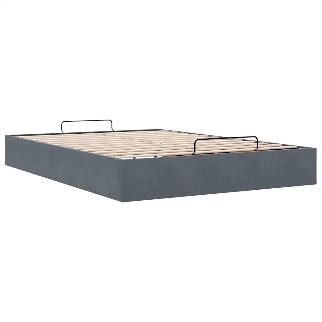 Struttura Letto Pouf Senza Materasso 140x190 cm Velluto 3310962