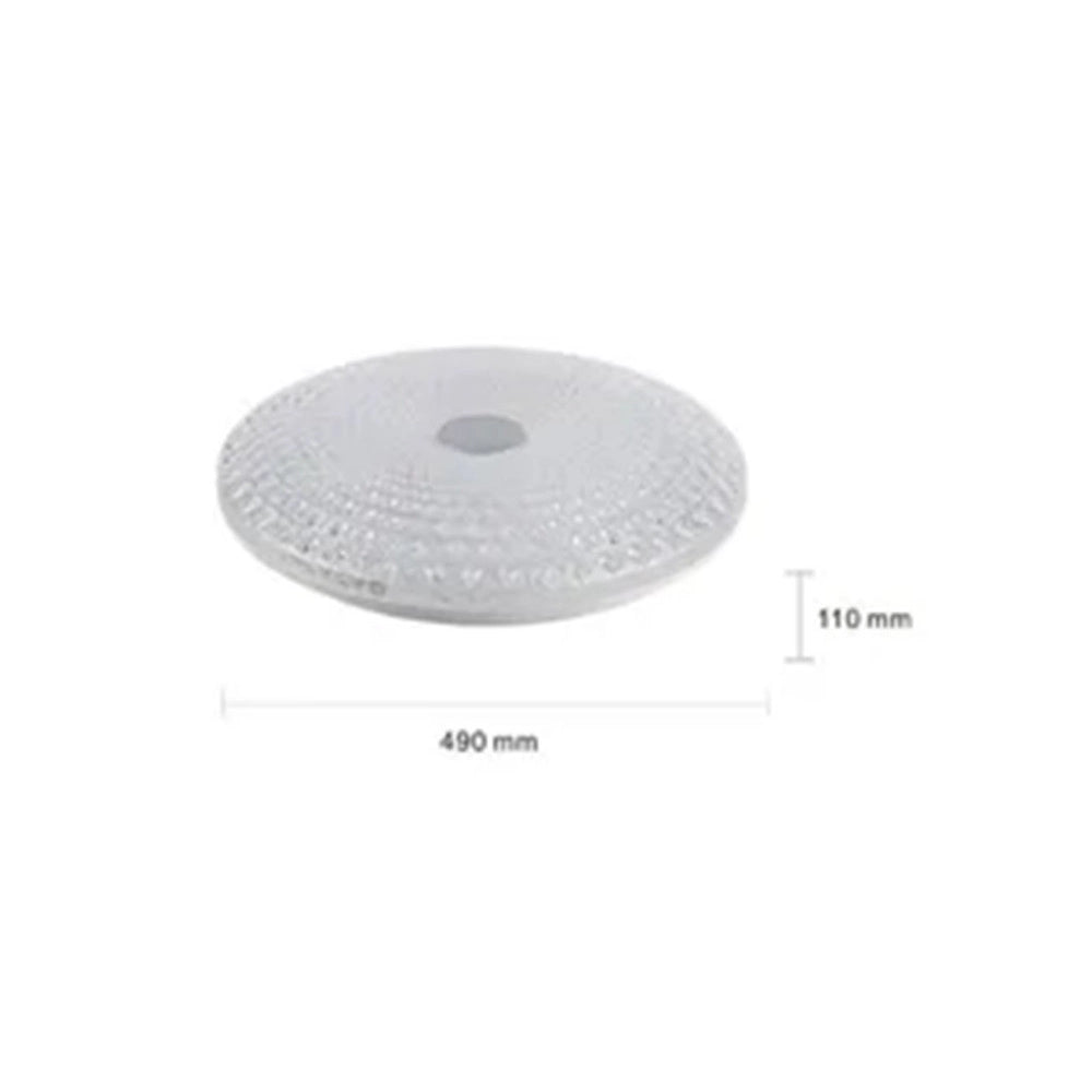 Trade Shop - Plafoniera Da Soffitto 60 W Design Cristalli Luce Fredda Fst-50a42826 Interna 49cm -