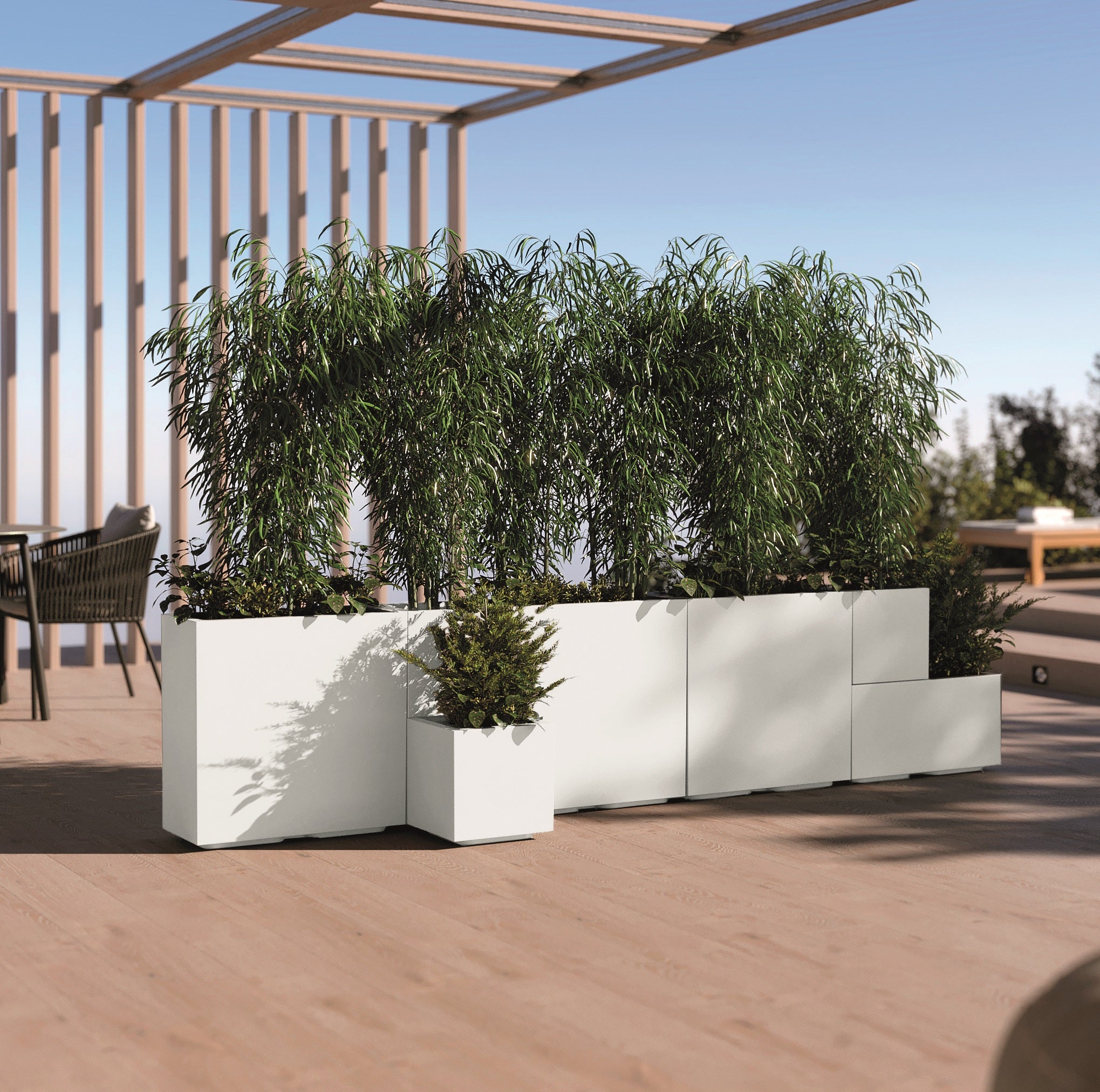 Cassetta Matheria Alta a doppia parete con rotelle 60 cm 58x29x60h Colore: Avana