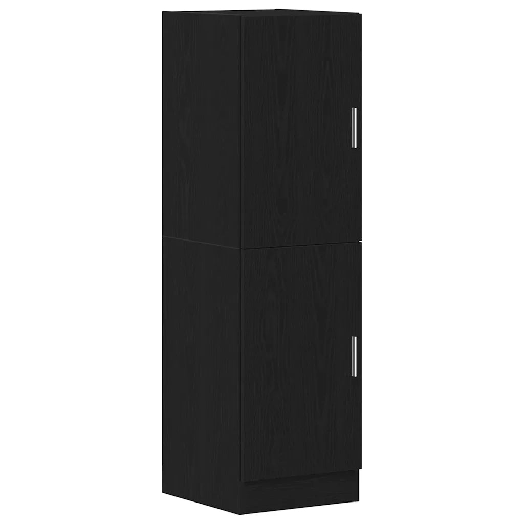 Set di Mobili da Cucina 2 pz-Armadietto Cucina Nero in Truciolato