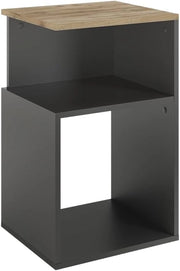 Comodino Elios, Antracite/quercia dorata, 40 x 65.3 cm