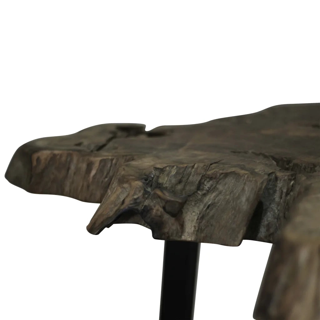 Tavolino da CaffÃ¨ in Autentico Legno di Teak 80x70x38 cm
