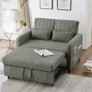 Divano Letto 2 Posti Pieghevole ¨C MINIMAL ¨C Tessuto Cotone Lino, Schienale Regolabile